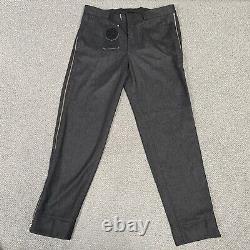 PRETTY GREEN Mens Zip Trousers Wool Black RRP £150 Size 32 BNWT Mod Retro