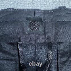 PRETTY GREEN Mens Zip Trousers Wool Black RRP £150 Size 32 BNWT Mod Retro