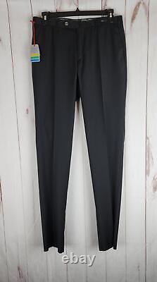 PT Torino PT01 Men's Easy Fit Plainweave Stretch Dress Pant Black Solid 36W NWT