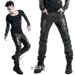 PUNK RAVE Black Metal Men Pants GOTHIC HOSE KUNSTLEDER HOSE EDEL PUNK EBM