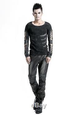 PUNK RAVE Black Metal Men Pants GOTHIC HOSE KUNSTLEDER HOSE EDEL PUNK EBM