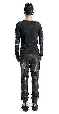 PUNK RAVE Black Metal Men Pants GOTHIC HOSE KUNSTLEDER HOSE EDEL PUNK EBM