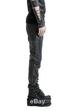 PUNK RAVE Black Metal Men Pants GOTHIC HOSE KUNSTLEDER HOSE EDEL PUNK EBM