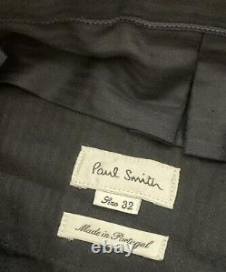 Paul Smith BNWT Men's Black Linen Formal or Casual Trousers Size W32 RRP £355