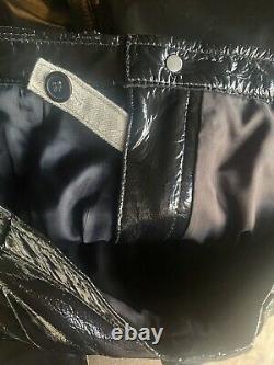 Paul Smith Mens Wet Look Black Leather Trousers 30Waist 34Leg BNWT