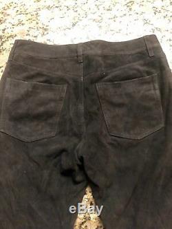 Polo Ralph Lauren Black Label Mens Suede Leather Pants 32/34
