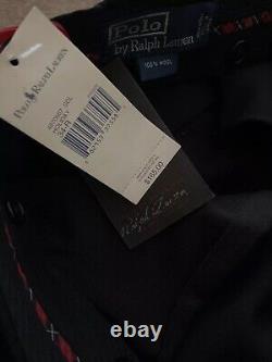 Polo Ralph Lauren tuxedo holiday black Pants 100% Wool NWT $165 Sz 34x 30