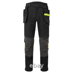 Portwest EV4 Stretch Holster Trousers Zip Off Pockets Ventilation Slim Fit Pants