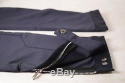 Prada Mens Pants Black Ankle Zip Straight Leg 30 Italy 4 Zipper Pockets