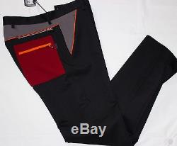 Prada Polyester Runway Pants With Contrasting Pocket. Sz 34/34. Nwt