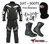 Pro First Motorbike Suit Boots Motorcycle Cordura Armoured Suit Leather Shoes
