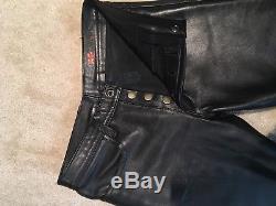 R&Co Black Leather pants/jeans W31 (RoB Berlin, lederhose)