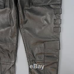 RAF SIMONS Autumn 1998 Radioactivity 32 Black Leather Cargo Pants