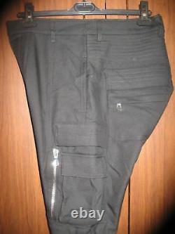 RARE Balmain X H&M black trousers 100% Wool Cargo Pants SIZE 31