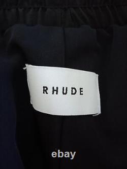 RHUDE Men's Black Cotton Blend Drawstring Cargo Trousers Size M NEW