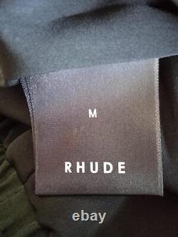 RHUDE Men's Black Cotton Blend Drawstring Cargo Trousers Size M NEW
