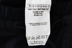 RICHMOND L Men Trousers Black Cotton Stretch Low Crotch Waistband Casual