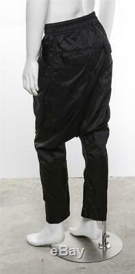 RICK OWEN DRKSHDW Mens Drawstring Nylon Drop-Crotch Pants Joggers Black M NEW