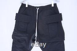 RICK OWENS Drkshdw F/W16 Men's Black Creatch Cargo Pants Trousers Sz M Italy