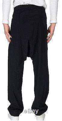 RICK OWENS Drop Crotch Drawstring Trousers 52 IT Reg $1,100 Sweatpants 36 NEW