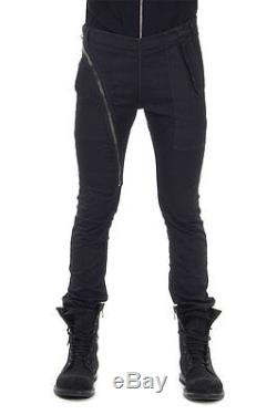 RICK OWENS Men Black Stretch Cotton AIRCUT Trousers Pants Made in Italy New