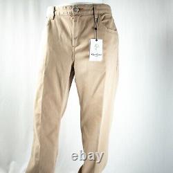 ROBERT GRAHAM New Beige Solid Cotton Men Flat Pants Size 36W X 33L