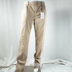 ROBERT GRAHAM New Beige Solid Cotton Men Flat Pants Size 36W X 33L