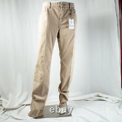 ROBERT GRAHAM New Beige Solid Cotton Men Flat Pants Size 36W X 33L