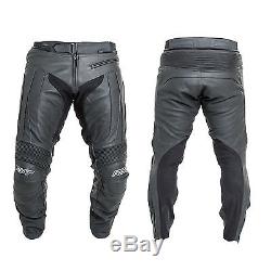 RST 1069 R-16 Leather Motorcycle Motorbike Trousers Black
