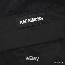 Raf Simons Jet Black Tailored Skinny Fit Fine Wool Mohair Trousers IT46 W30