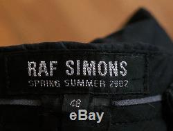 Raf Simons SS02 Black Cotton Pants