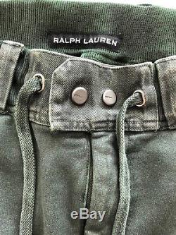 Ralph Lauren Black Label Men's Olive Moto Sweatpants Size Medium