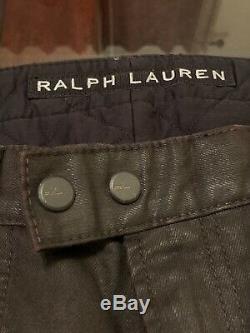 Ralph Lauren Black Label Moto Biker Sz 34 Mens Pants Rust Brown New With Tags