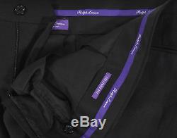 Ralph Lauren Purple Label Black Linen Straight Fit Dress Pants New $450