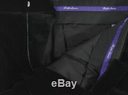 Ralph Lauren Purple Label Black Velvet Dress Pants New $695