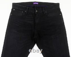 Ralph Lauren Purple Label Mens Black Denim Jeans Trousers Pants size W34 Italy