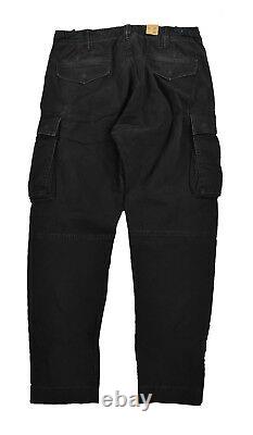 Ralph Lauren RRL Black Heavy Cotton U. S. Military Cargo Pants New $360