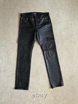 Ralph Lauren RRL Black Leather Pants Mens 30