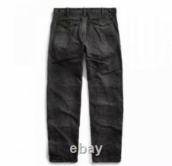 Ralph Lauren RRL officer cotton cargo trousers black 34/32 RRP £430