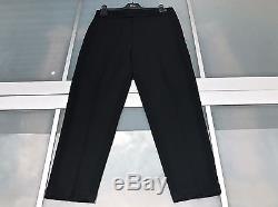 Rare & Great Dior Homme SS12 Black Virgin Wool Wide Fit Cropped Trousers / Pants