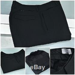 Rare & Great Dior Homme SS12 Black Virgin Wool Wide Fit Cropped Trousers / Pants