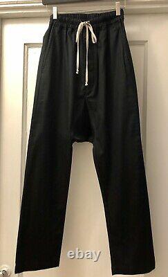 Rick Owens Dirt S/s 18 Cotton/silk Pants, Size 46it/xs Us. Black $975