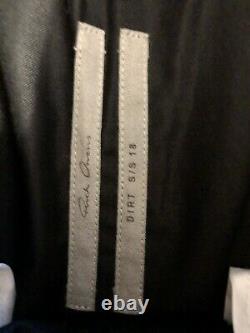 Rick Owens Dirt S/s 18 Cotton/silk Pants, Size 46it/xs Us. Black $975