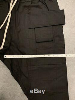 Rick Owens Drkshdw $885 SALE Men's Creatch Black Cargo Pants 36 Size