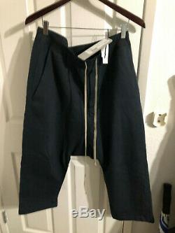 Rick Owens Felpa Cropped Trousers Ss18 Dirt New Nwt XL