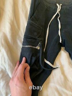 Rick Owens Men's Black Side Pockets Creech Cargo Pants Size US 30 / EU 46