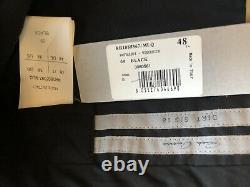 Rick Owens Runway Light Black Patent Cotton Wide Leg Pant Trouser 48 32