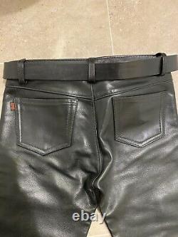 Rob leather slim fit jeans (mens) W 32 /33 inches L 33/34