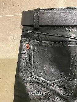 Rob leather slim fit jeans (mens) W 32 /33 inches L 33/34