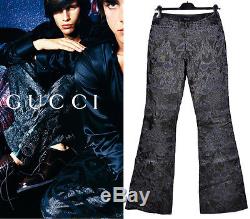 S/S 2000 NEW GUCCI by TOM FORD EMBROIDERED LEATHER PANTS from the AD CAMPAGN